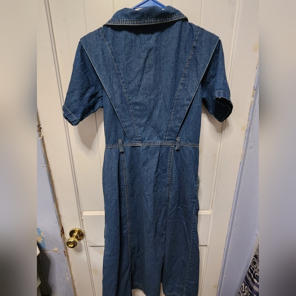 Denim Collared Maxi Dress size M. - Picture 6 of 8